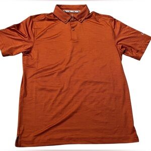 Walter Hagen men’s performance 11 golf polo shirt leaf orange size small